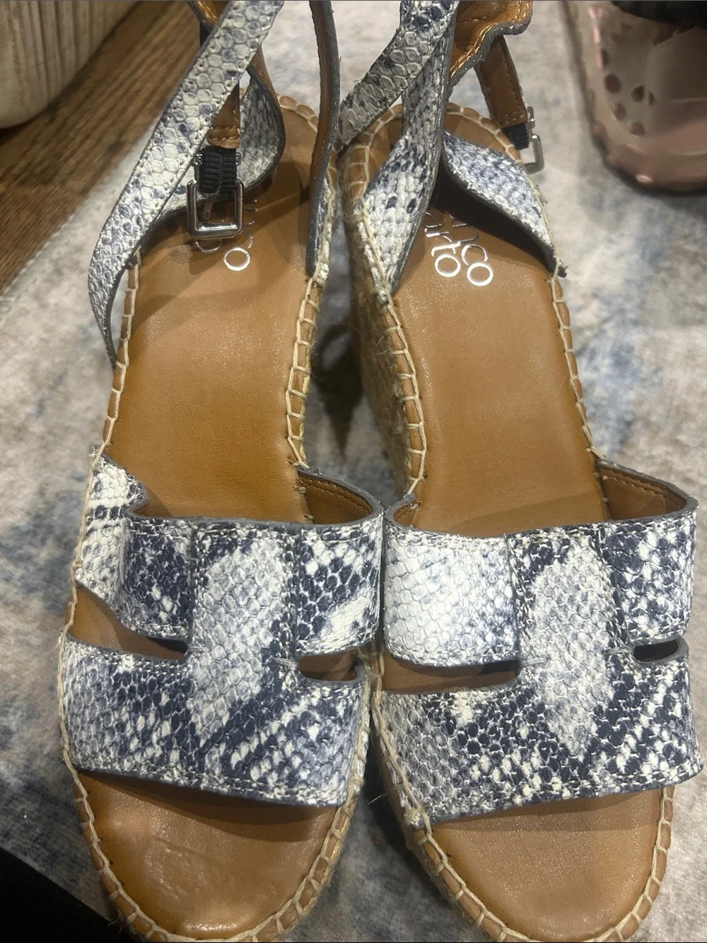 Franco Sarto Women's Snake skin wedge heels